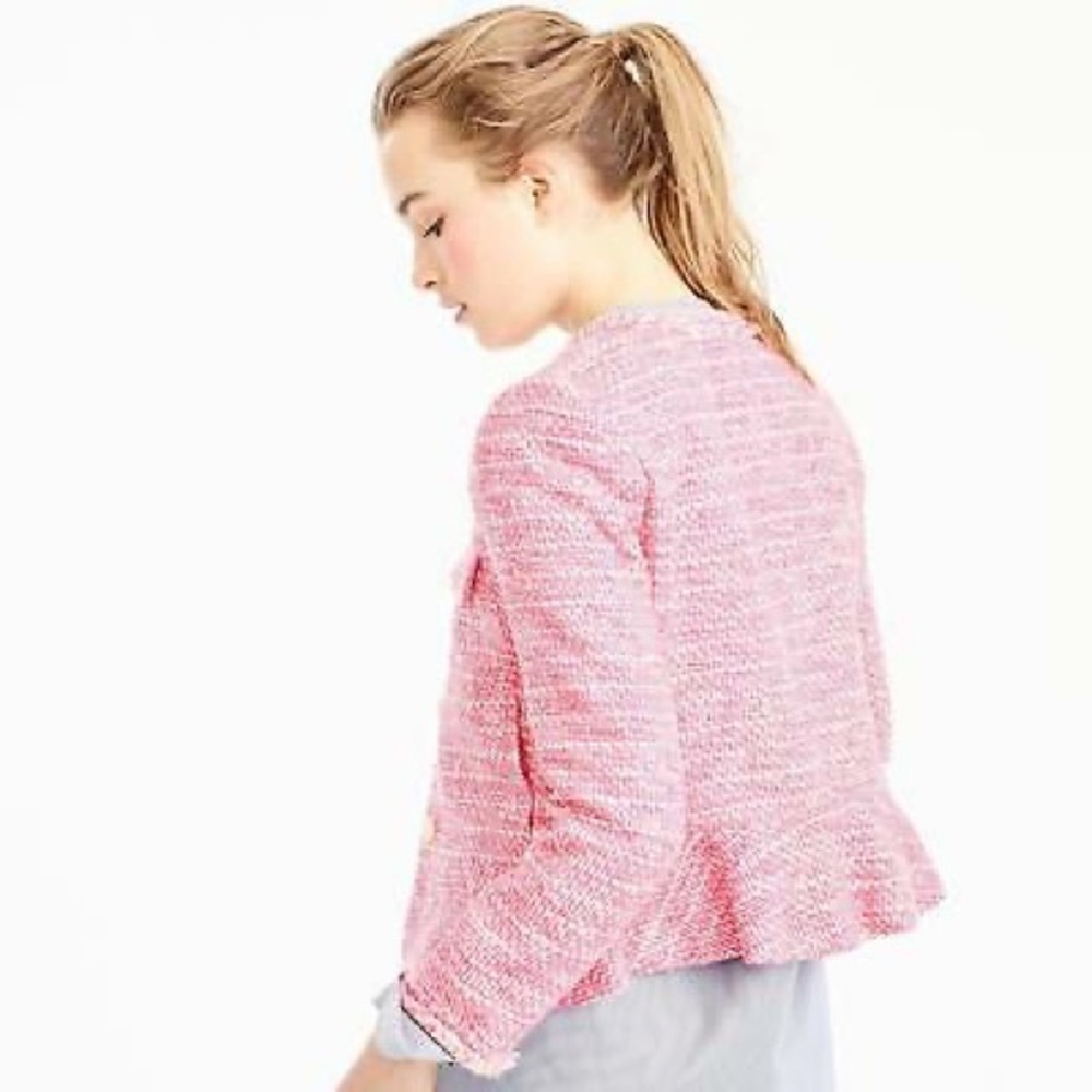 🎉HOST PICK🎉J. Crew Peplum Lady Jacket Neon Tweed - Picture 2 of 6